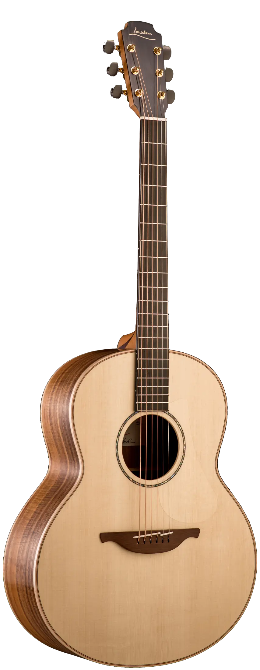 Front view of Lowden Guitars 35 Series Koa model