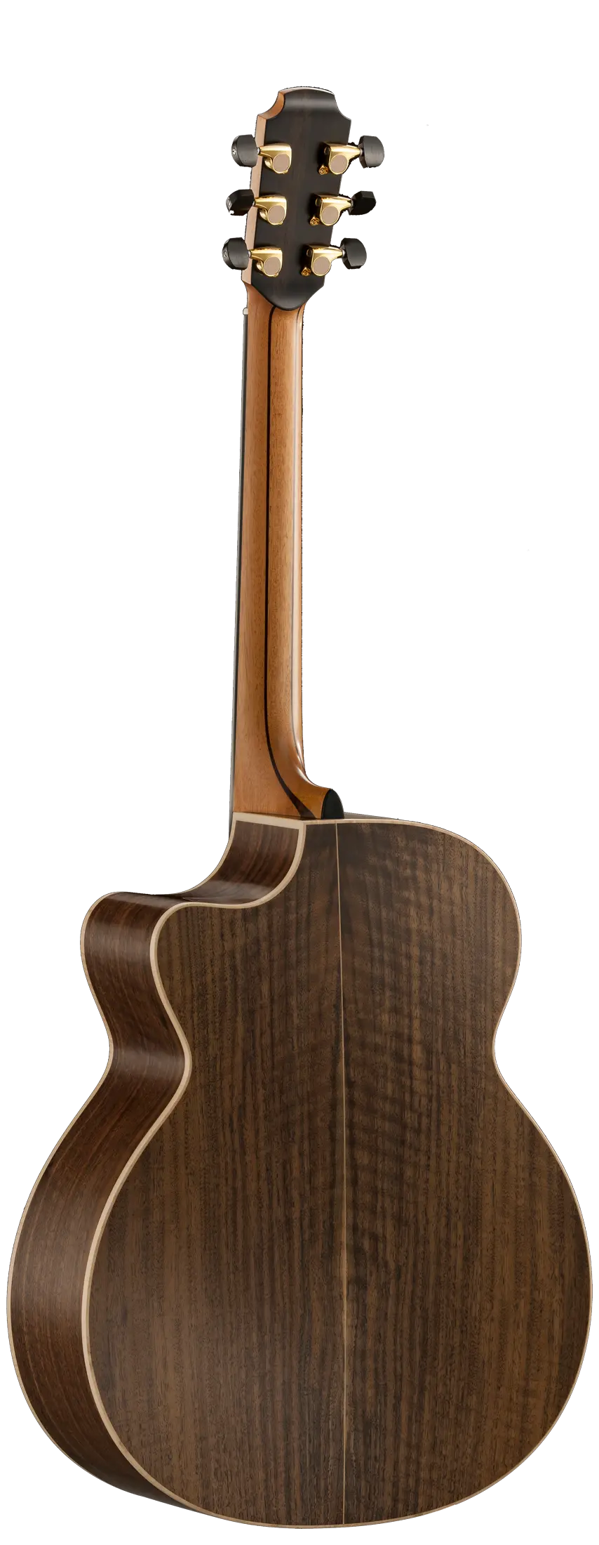 Rear view of Lowden Guitars 35 Series Walnut model