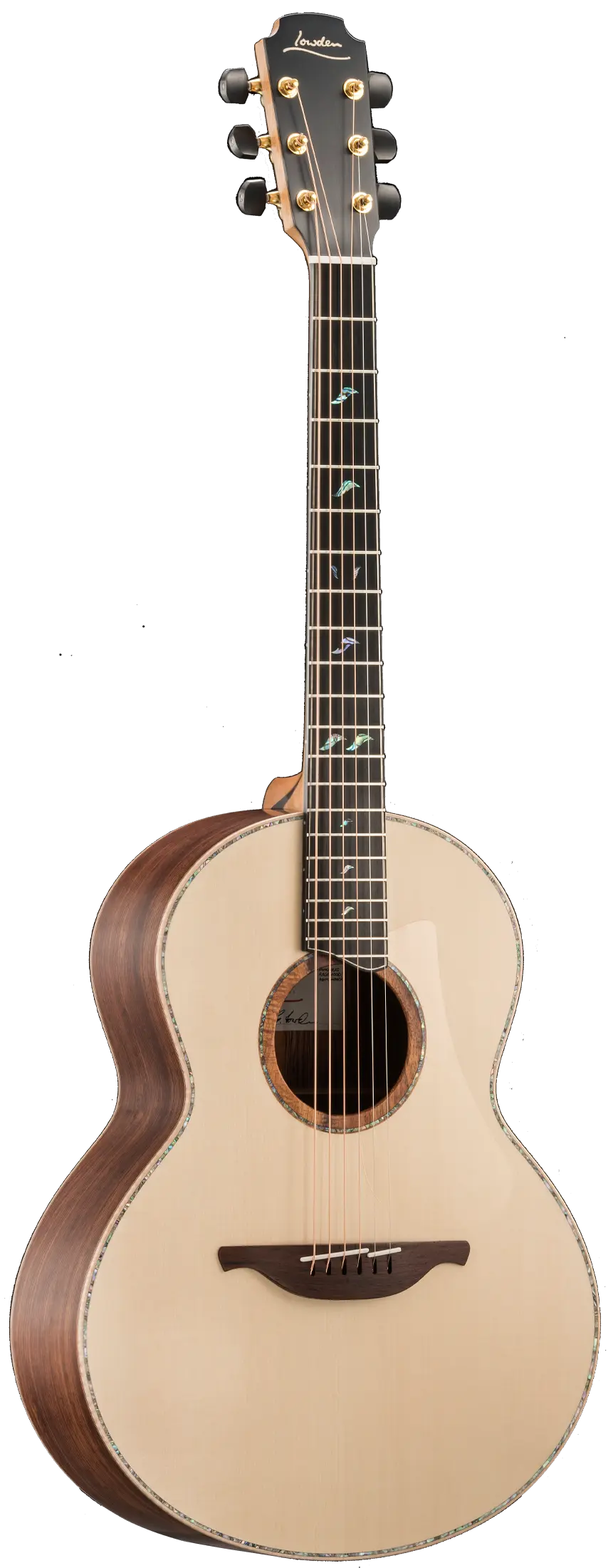Front view of the Lowden Guitars 50 Series Honduras Rosewood model