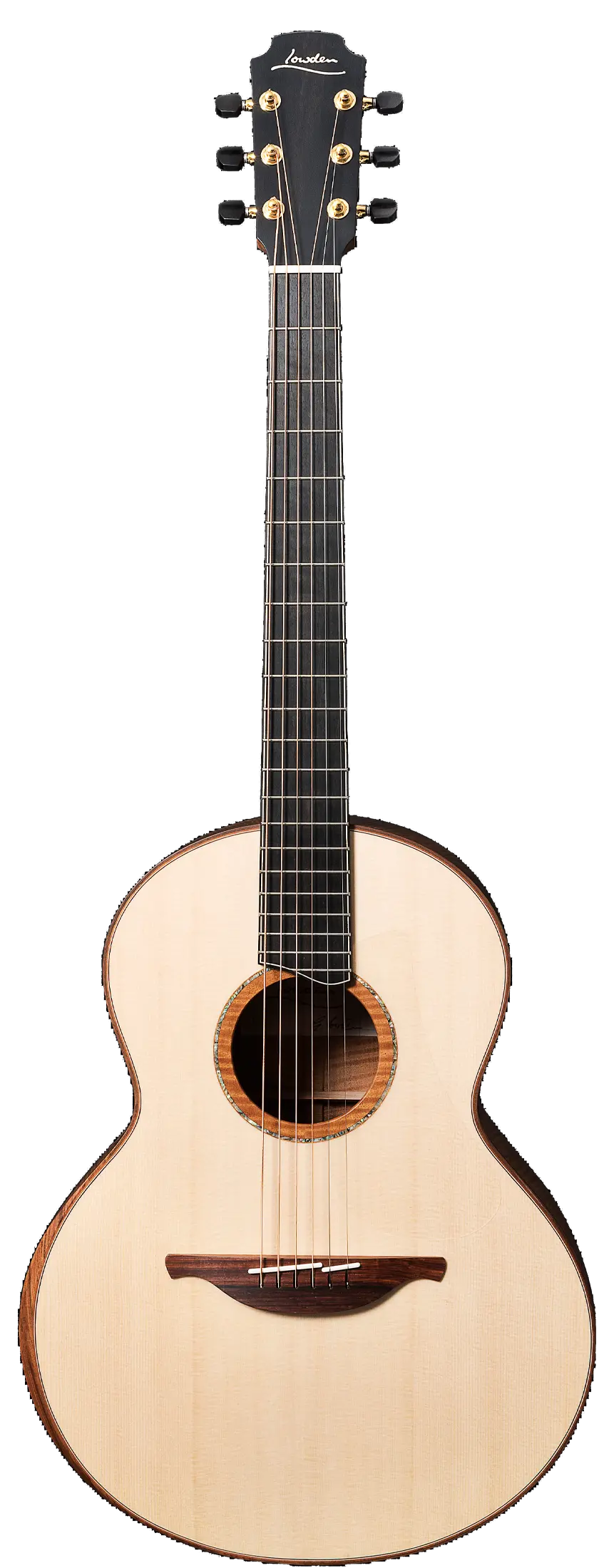Front view of the Lowden Guitars 50 Series Madagascar Rosewood model