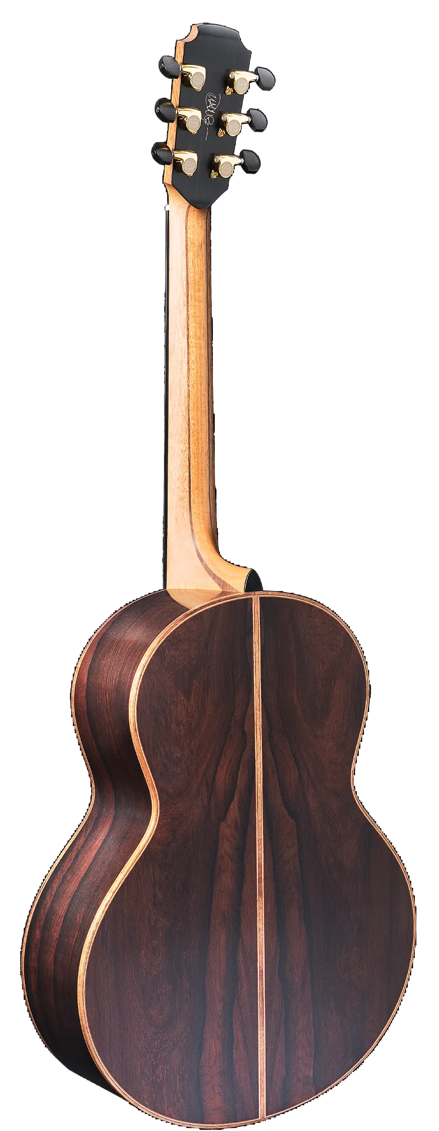 Rear view of the Lowden Guitars 50 Series Madagascar Rosewood model
