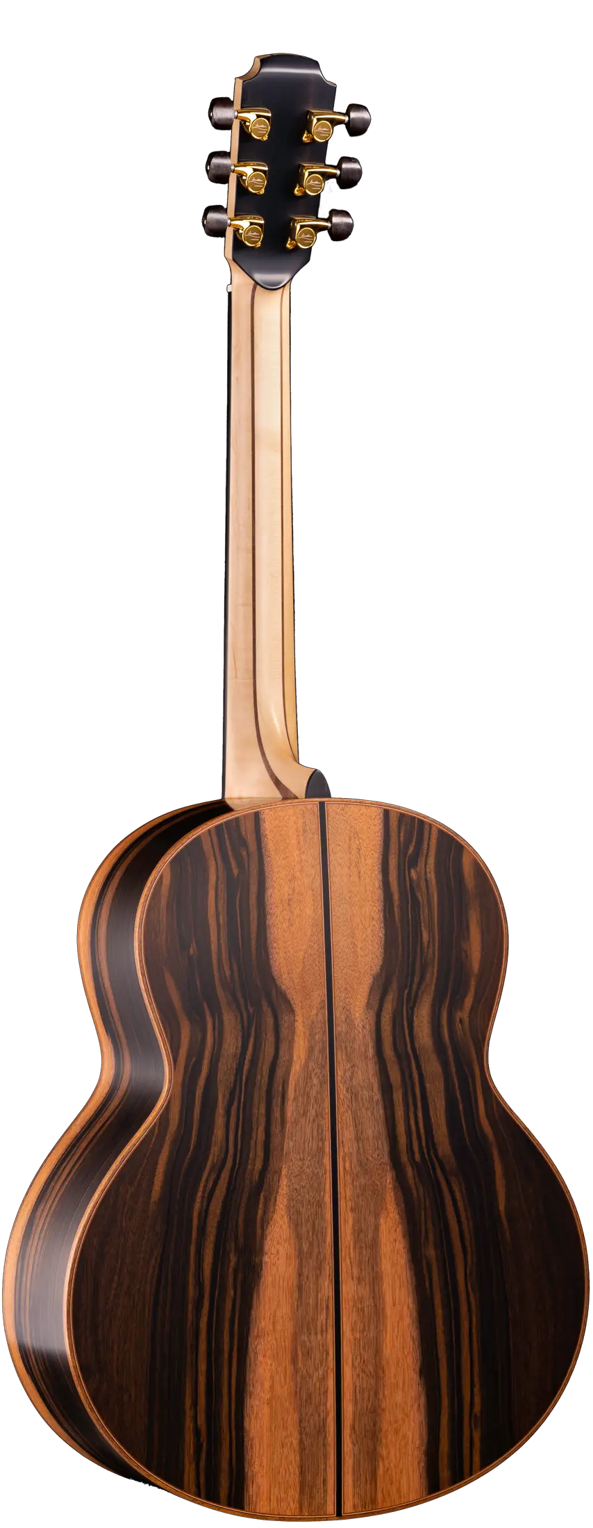 Rear view of the Lowden Guitars 50 Series Macassar Ebony model