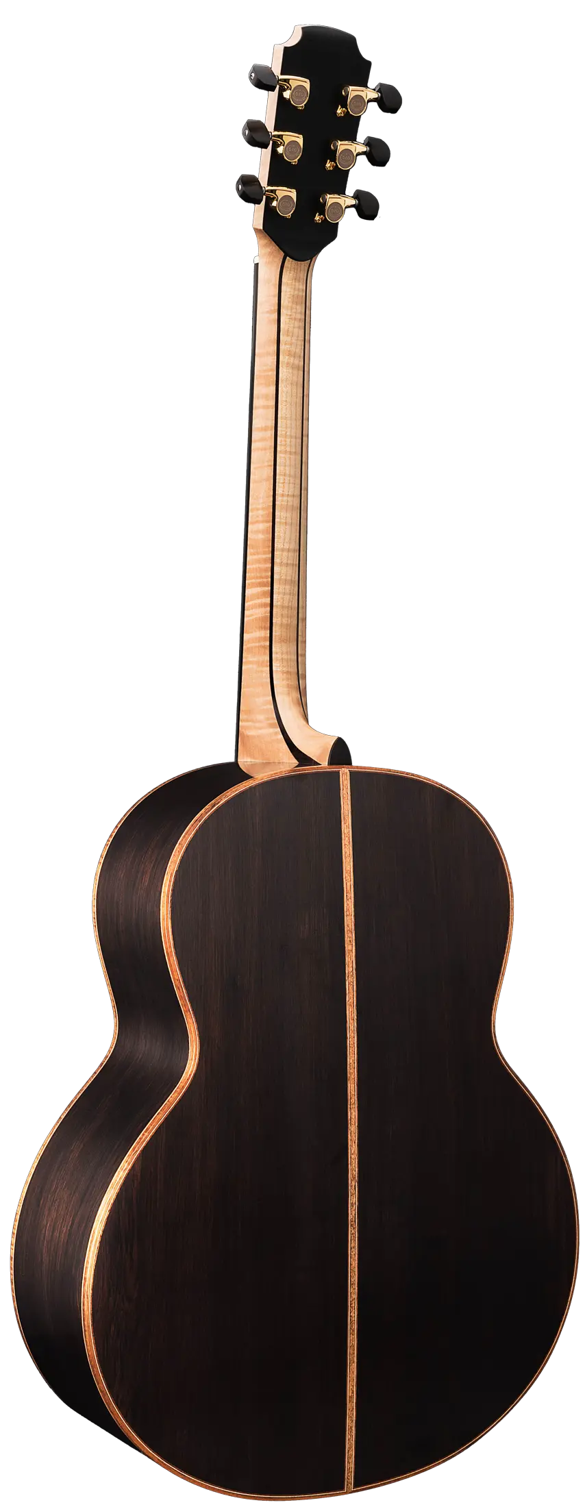 Rear view of the Lowden Guitars 50 Series African Blackwood model