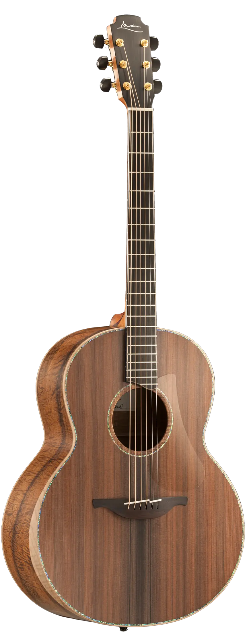 Front view of the Lowden Guitars 50 Series Koa model