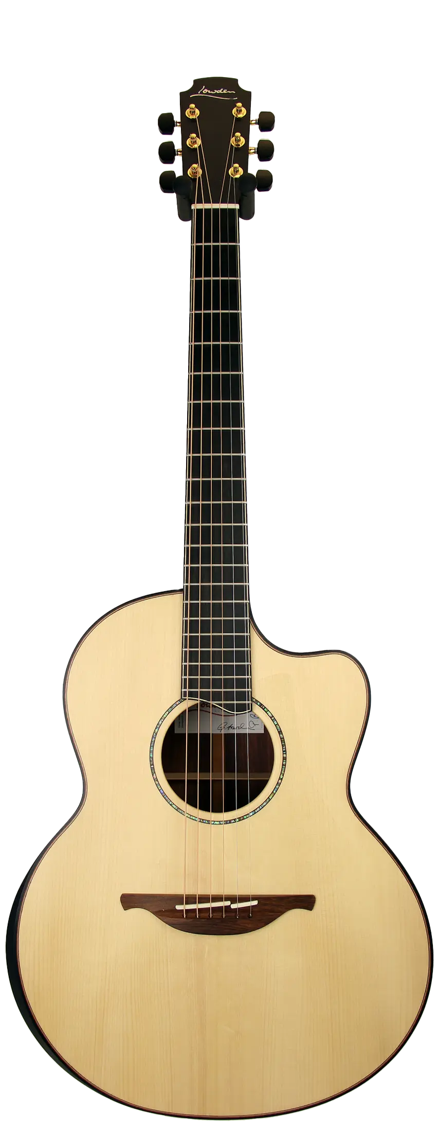 Front view of Lowden Guitars Signature Series Pierre Bensusan model
